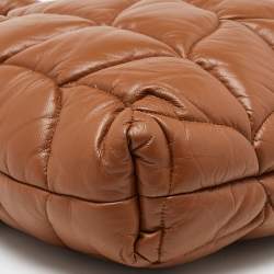 Pre Owned Mulberry Brown Padded Leather Softie Tote