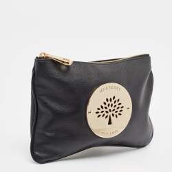 Pre Owned Mulberry Black Leather Daria Pouch