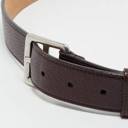 Mulberry Burgundy Leather Buckle Belt 95CM