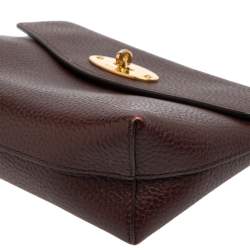 Mulberry Burgundy Leather Cosmetic Pouch