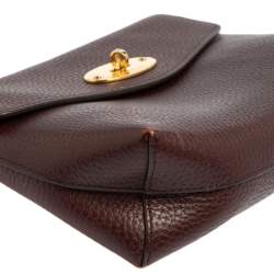 Mulberry Burgundy Leather Cosmetic Pouch