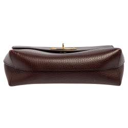 Mulberry Burgundy Leather Cosmetic Pouch