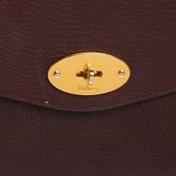 Mulberry Burgundy Leather Cosmetic Pouch