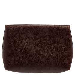 Mulberry Burgundy Leather Cosmetic Pouch