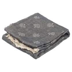 Pre Owned Mulberry Grey Cotton Jacquard Tamara Scarf