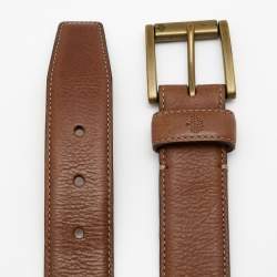 Mulberry Brown Leather Buckle Belt 75CM