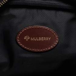 Pre Owned Mulberry Black/Brown Leather Toiletry Pouch
