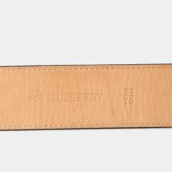 Mulberry Black Leather Buckle Waist Belt 70CM