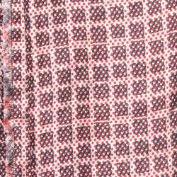 Mulberry Red & Navy Blue Dotty Printed Silk Square Scarf