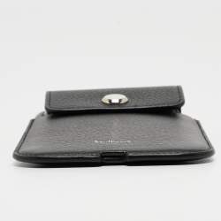 Mulberry Black Leather Strap Phone Case