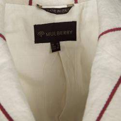 Mulberry Cream and Red Striped Linen Blazer M