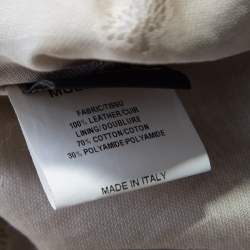 Mulberry Tan Brown Suede Floppy Bow Detail Biker Jacket S