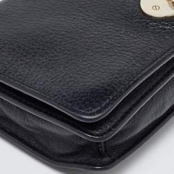 Mulberry Black Leather Bayswater Wallet on Chain
