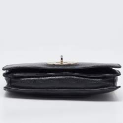 Mulberry Black Leather Bayswater Wallet on Chain