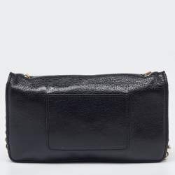 Mulberry Black Leather Bayswater Wallet on Chain