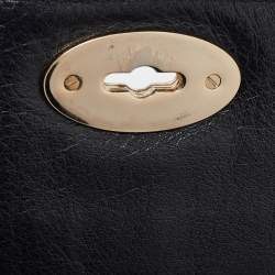 Mulberry Black Leather Bayswater Wallet on Chain