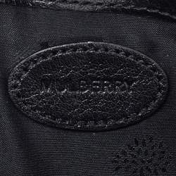 Mulberry Black Leather Bayswater Wallet on Chain