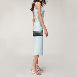 Mulberry Black Leather Bayswater Wallet on Chain