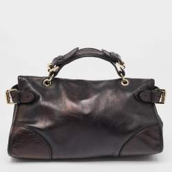 Pre Owned Mulberry Black Leather Taylor Top Handle Bag