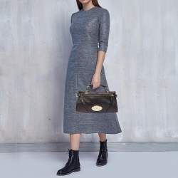 Pre Owned Mulberry Black Leather Taylor Top Handle Bag