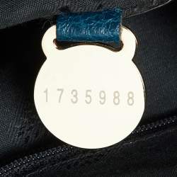 Pre Owned Mulberry Blue Leather Medium Del Rey Satchel