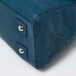 Pre Owned Mulberry Blue Leather Medium Del Rey Satchel