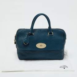 Pre Owned Mulberry Blue Leather Medium Del Rey Satchel