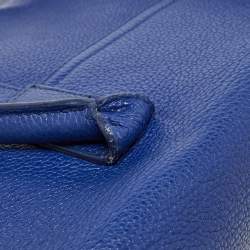 Pre Owned Mulberry Blue Leather Bayswater Satchel