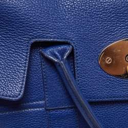 Pre Owned Mulberry Blue Leather Bayswater Satchel