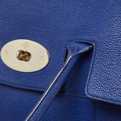 Pre Owned Mulberry Blue Leather Bayswater Satchel