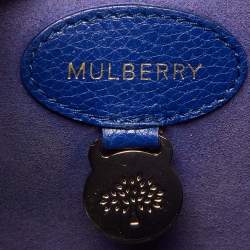 Pre Owned Mulberry Blue Leather Bayswater Satchel
