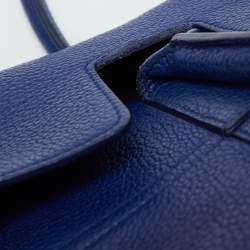 Pre Owned Mulberry Blue Leather Bayswater Satchel