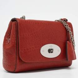 Mulberry Brick Brown Leather Lily Chain Shoulder Bag