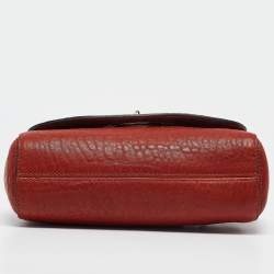 Mulberry Brick Brown Leather Lily Chain Shoulder Bag