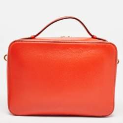 Mulberry Orange Leather Cherwell Square Shoulder Bag