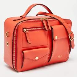 Mulberry Orange Leather Cherwell Square Shoulder Bag