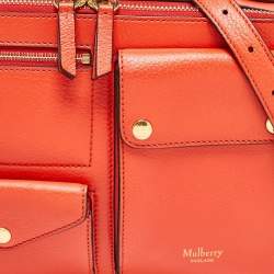 Mulberry Orange Leather Cherwell Square Shoulder Bag