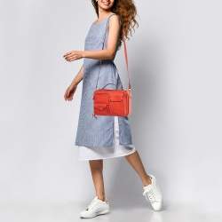 Mulberry Orange Leather Cherwell Square Shoulder Bag