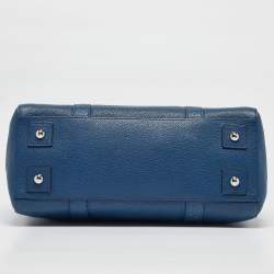 Mulberry Blue Leather Bayswater Double Zip Tote