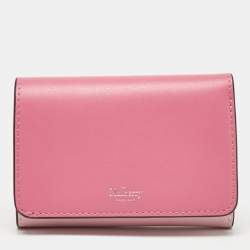 Mulberry Two Tone Pink Leather Trifold Compact Wallet