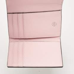 Mulberry Two Tone Pink Leather Trifold Compact Wallet