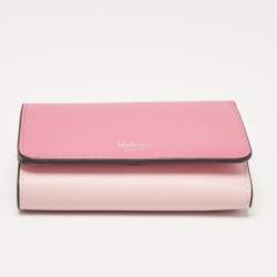 Mulberry Two Tone Pink Leather Trifold Compact Wallet
