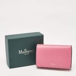 Mulberry Two Tone Pink Leather Trifold Compact Wallet