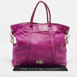 Mulberry Purple Leather North South Abigail Tote