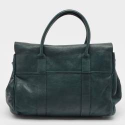 Pre Owned Mulberry Green Leather Heritage Bayswater Satchel