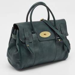 Pre Owned Mulberry Green Leather Heritage Bayswater Satchel