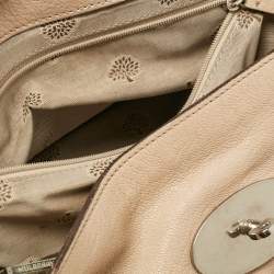 Mulberry Beige Leather Postman Lock Top Handle Bag