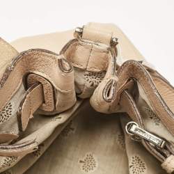 Mulberry Beige Leather Postman Lock Top Handle Bag
