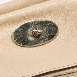 Mulberry Beige Leather Postman Lock Top Handle Bag