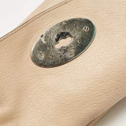 Mulberry Beige Leather Postman Lock Top Handle Bag